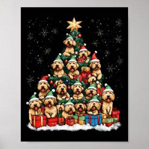 Poster Cão-de-Natal de Terrier Terrier Cachorro Sangrento