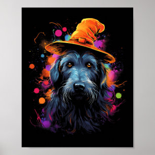 Poster Cão-de-porco irlandês Wolfhound Halloween