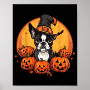 Poster Cão de Raça Boston Terrier Bostie Pet Halloween