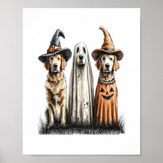 Poster Cão de Retriever do Ouro Fantasma (Frente)