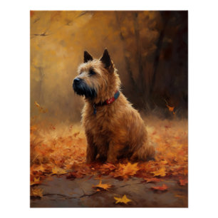 Póster Cão de Terapia da Baía de Chesapeake no Outono