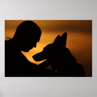 Póster Cão de Trabalho Militar