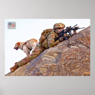 POSTER CÃO DE TRABALHO MILITAR DOS EUA