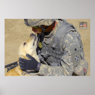 POSTER CÃO DE TRABALHO MILITAR DOS EUA