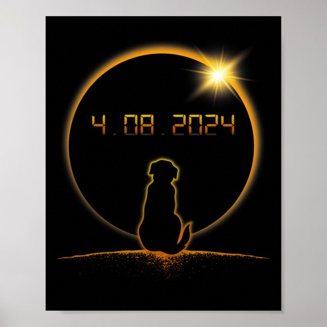 Poster Cão Eclipse Solar Total (Frente)