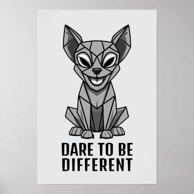 Poster Cão Geométrico (Frente)