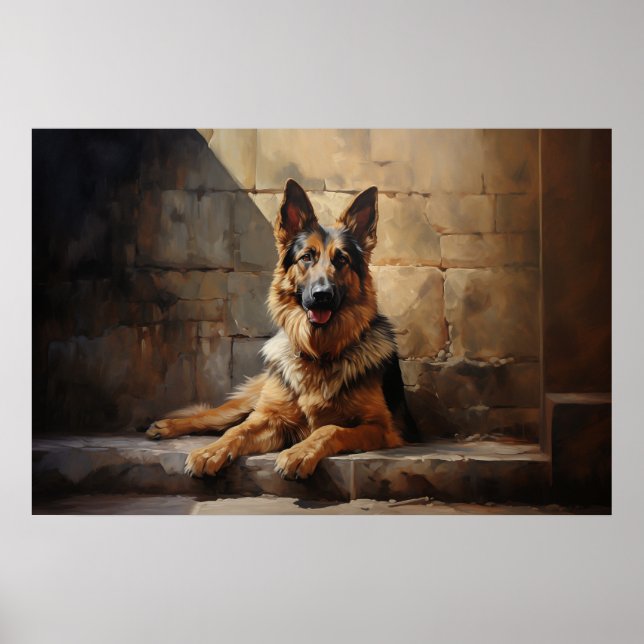 Poster cão german shepherd (Frente)