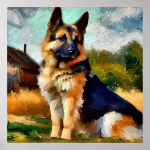 Poster Cão german shepherd