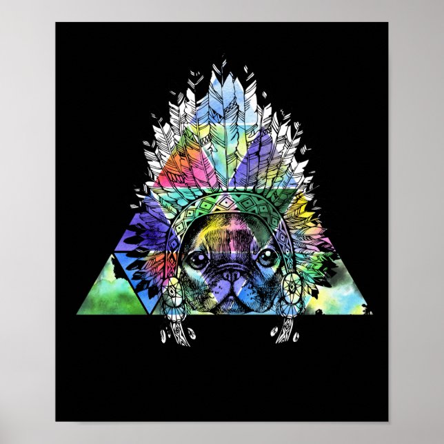 Póster Cão hipster (Frente)