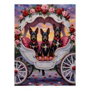 Póster Cão Malinois Belga Dia dos Namorados