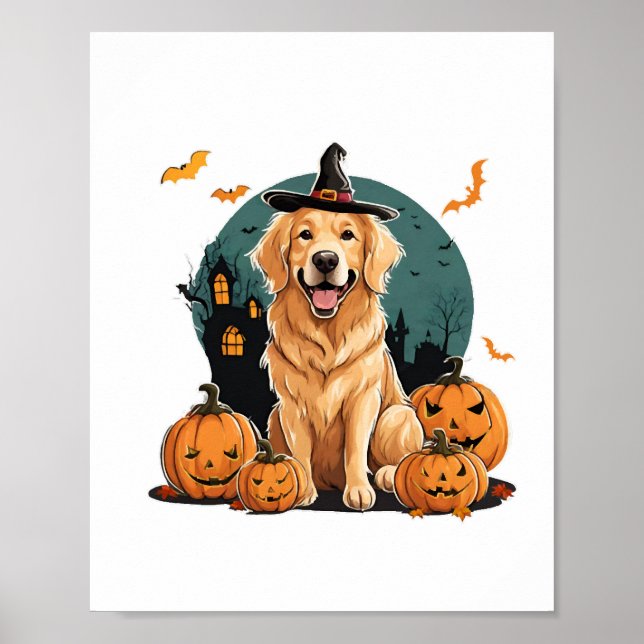 Poster cão no halloween engraçado (Frente)