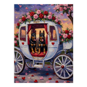 Póster Cão Pastor Belga Dia dos Namorados