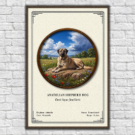 Poster Cão Pastor da Anatólia Série de Zoologia