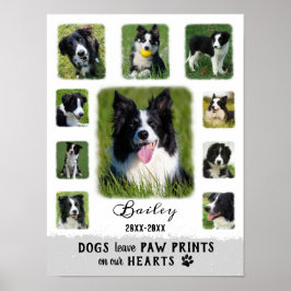 Poster Cão Personalizado Colagem de Fotografias Desbotada