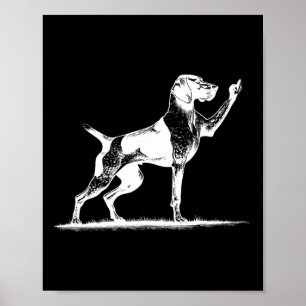 Poster Cão Ponteiro Rude Buraco do Cão Pointer Alemão de 