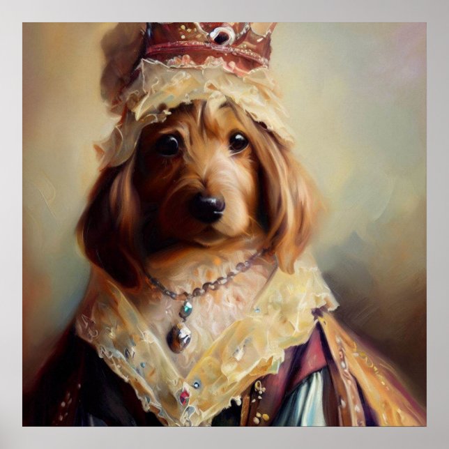 Poster Cão - Princesa Medieval (Frente)