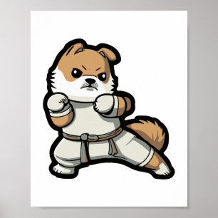 Poster cão sabe karate