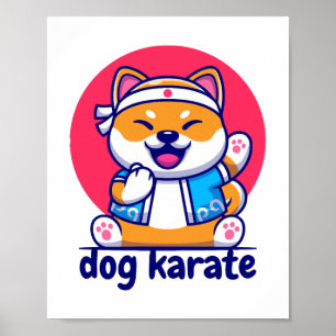 Poster cão sabe karate