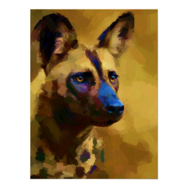 Póster Cão selvagem africano (Frente)