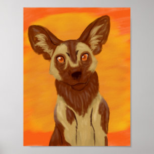 Póster Cão selvagem africano