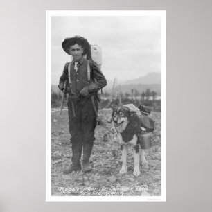Póster Cão Seward do Prospector, Alaska 1904