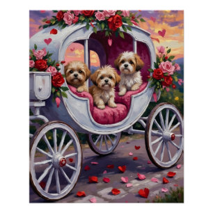 Póster Cão Shih Tzu Dia dos Namorados