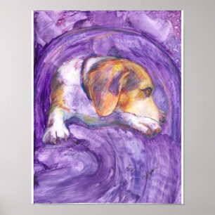 Poster Cão Sparky:  O filhote de cachorro pensativo