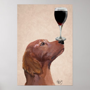 Póster Cão Vermelho Au Vin