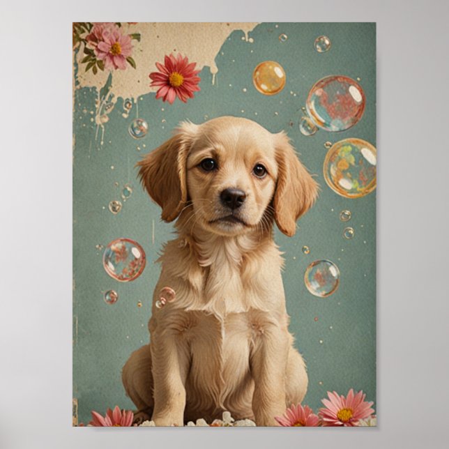 Poster Cão Vintage (Frente)