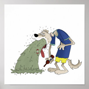 Póster Cão vômito