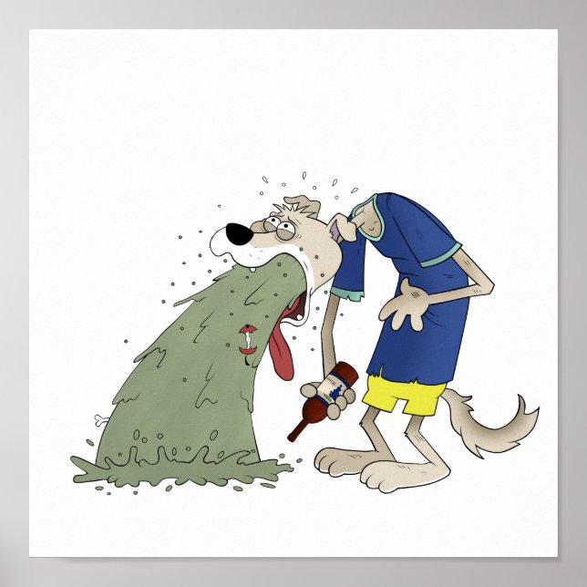 Póster Cão vômito (Frente)