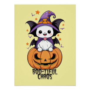 Póster Caos Bonitos Morcegos, Chapéus e Abóboras