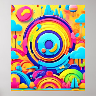 Poster Caos Coloridos No Mundo Maravilhoso