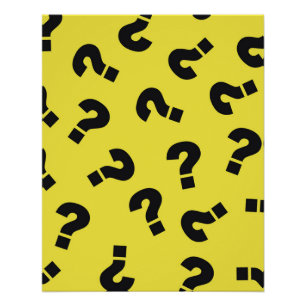 Póster Caos curioso - Ponto de interrogação minimalista P