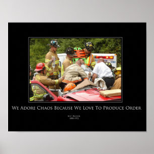 Póster Caos (De)Poster motivacional