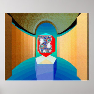 Poster CAOS E TEMPOS DE ORDEM Arte Fractal Surreal