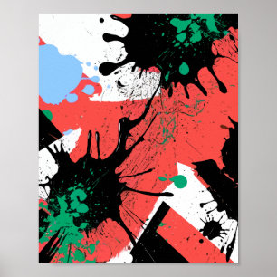 Poster Caos Espalhados de Cores
