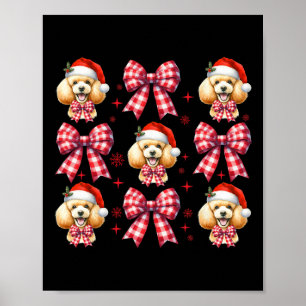 Poster Cãozinho Cachorro Vermelho Xadrez Arco Natal F