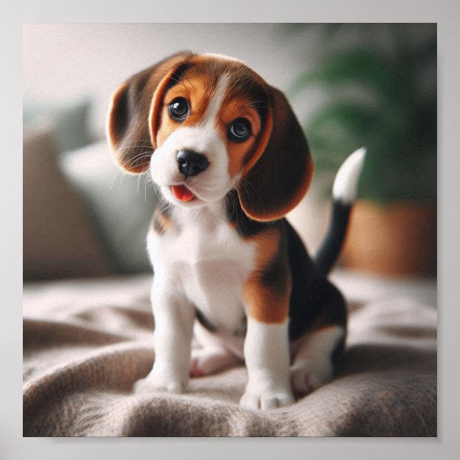 Poster Cãozinho de beagle (Frente)