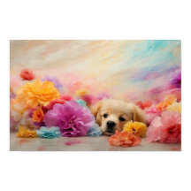 Cãozinho floral bonito para download