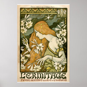 Póster Capa Art Nouveau L'Ermitage por Paul Berthon