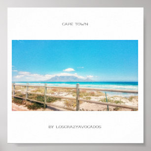 Poster Capa Cidade Montanha da Mesa Praia Vista do Oceano