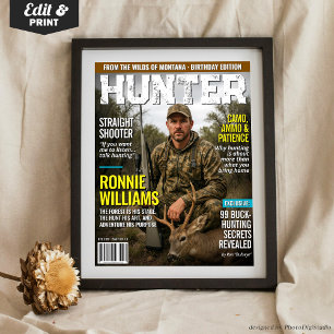 Poster Capa da Revista HUNTER Personalizada, Caça Persona