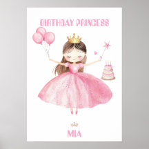 Capa de Aniversário de 1 Ano da Pequena Princesa P