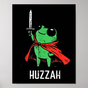 Poster Capa de Espada de Sapo Huzzah Meme Divertido Fanta