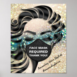 Poster Capa de máscara facial - Beleza necessária de bril