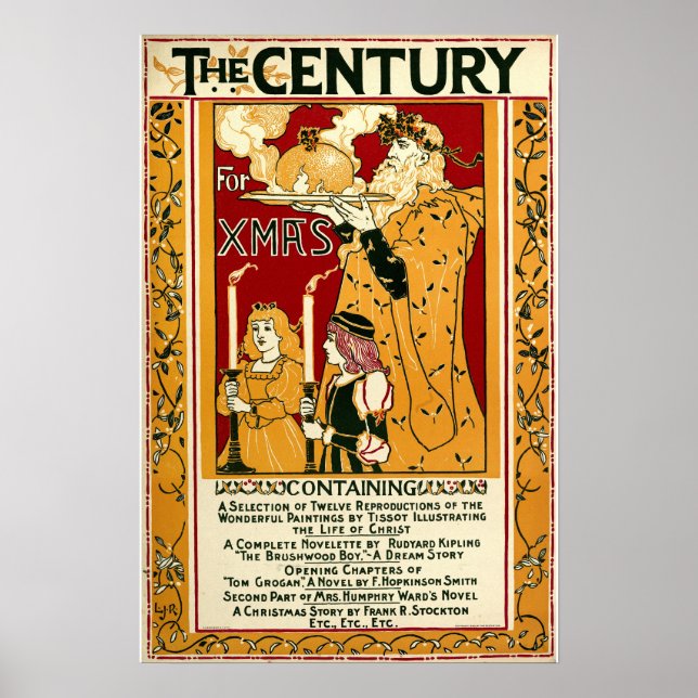 Poster Capa de Natal do Século de 1895 por Rhead (Frente)