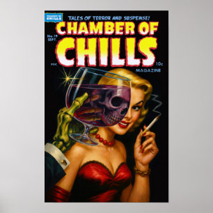 Poster Capa de Quadrinho de Terror Vintage Chamber of Chi