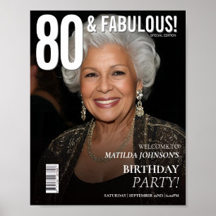 Poster Capa de Revista 80º Aniversário Bem-vindo