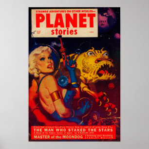 Póster Capa de revista das histórias do planeta